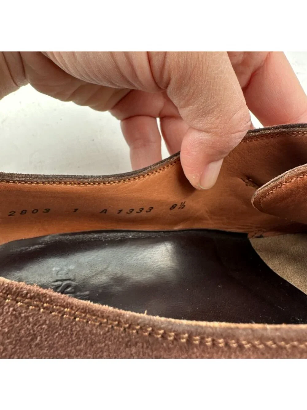 Lottusse Men Size 8.5 Dark Brown Suede Buckle Single Monk Strap Dress Shoes